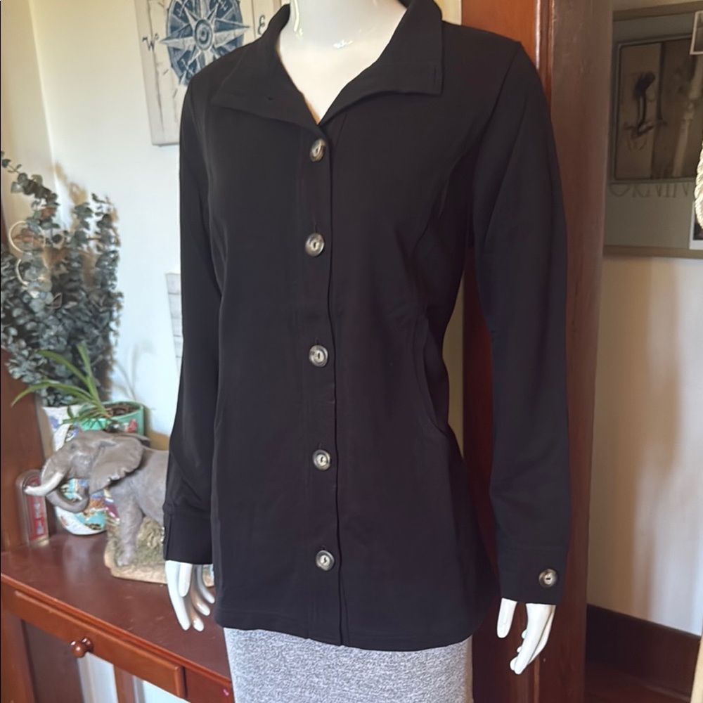 NWT northern reflections size small Black Button-Up Jacket cotton